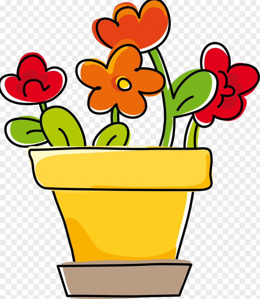 Flower Floral Design Flowerpot Vase Drawing PNG