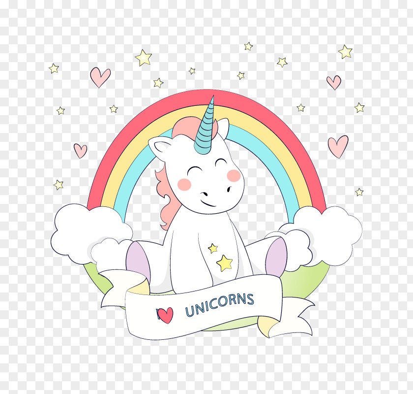 Vector Unicorn Rainbow Euclidean Color PNG