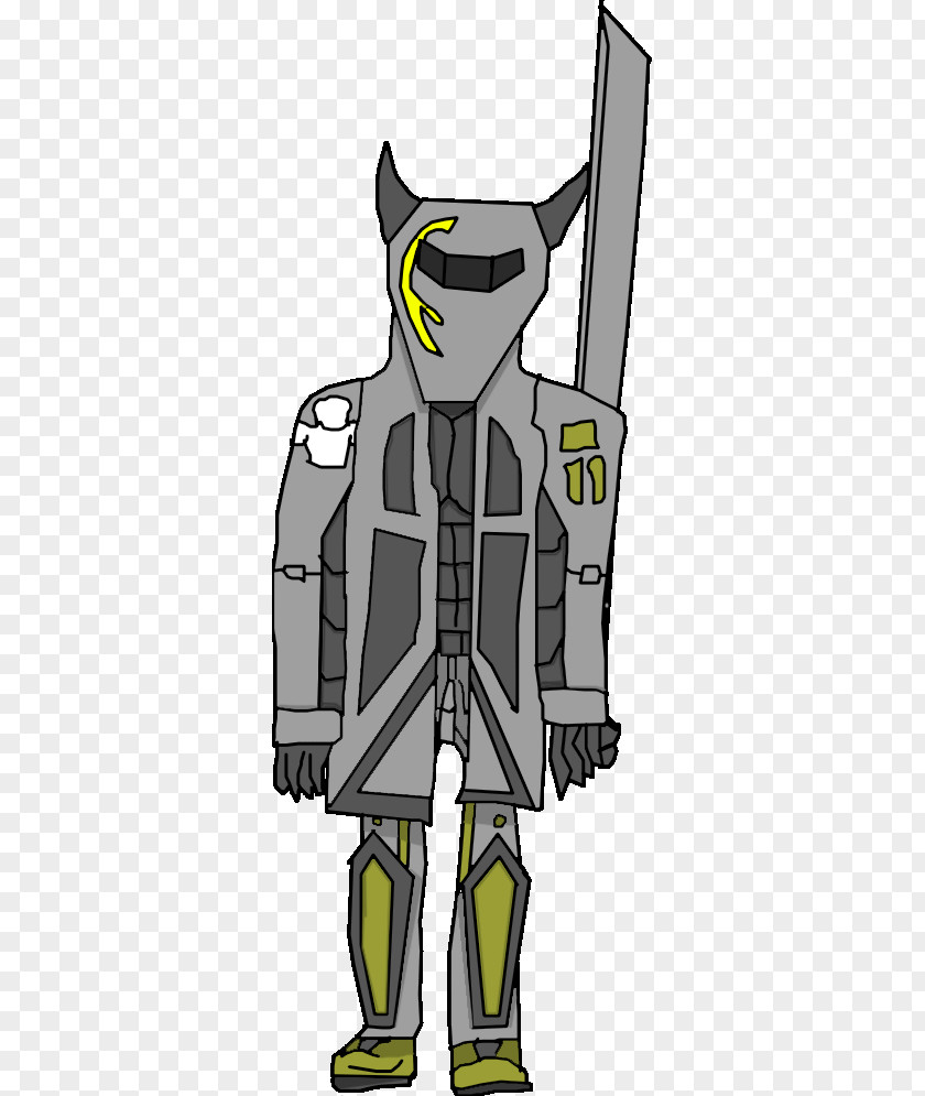 Warrior Armor Cartoon White Black Clip Art PNG
