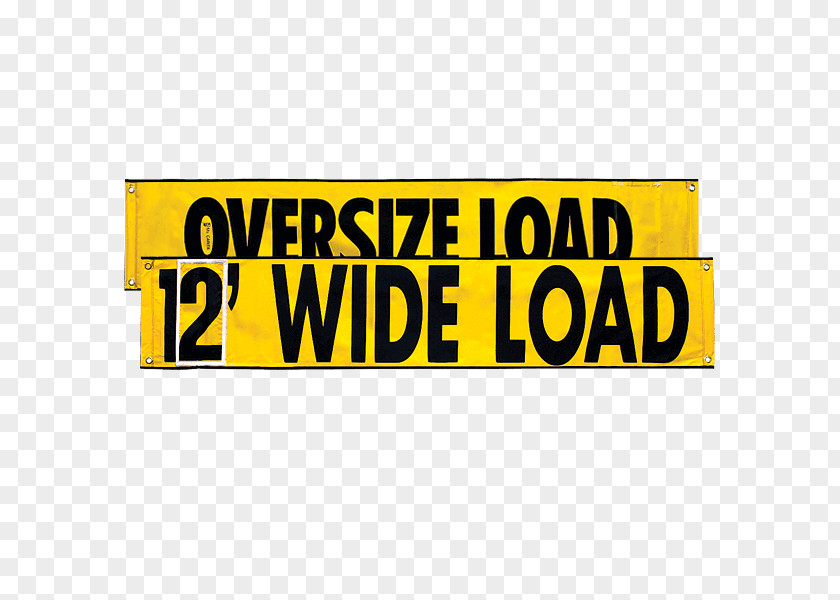 Banner Sign Oversize Load Truck Heavy Hauler Logo PNG