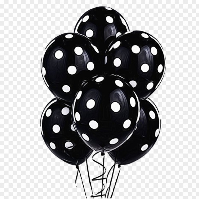 Blackandwhite Balloon Polka Dot PNG