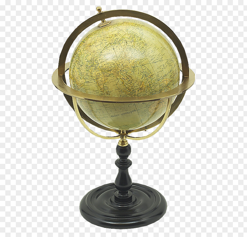 Globe Global Positioning System Brass Indonesia PNG