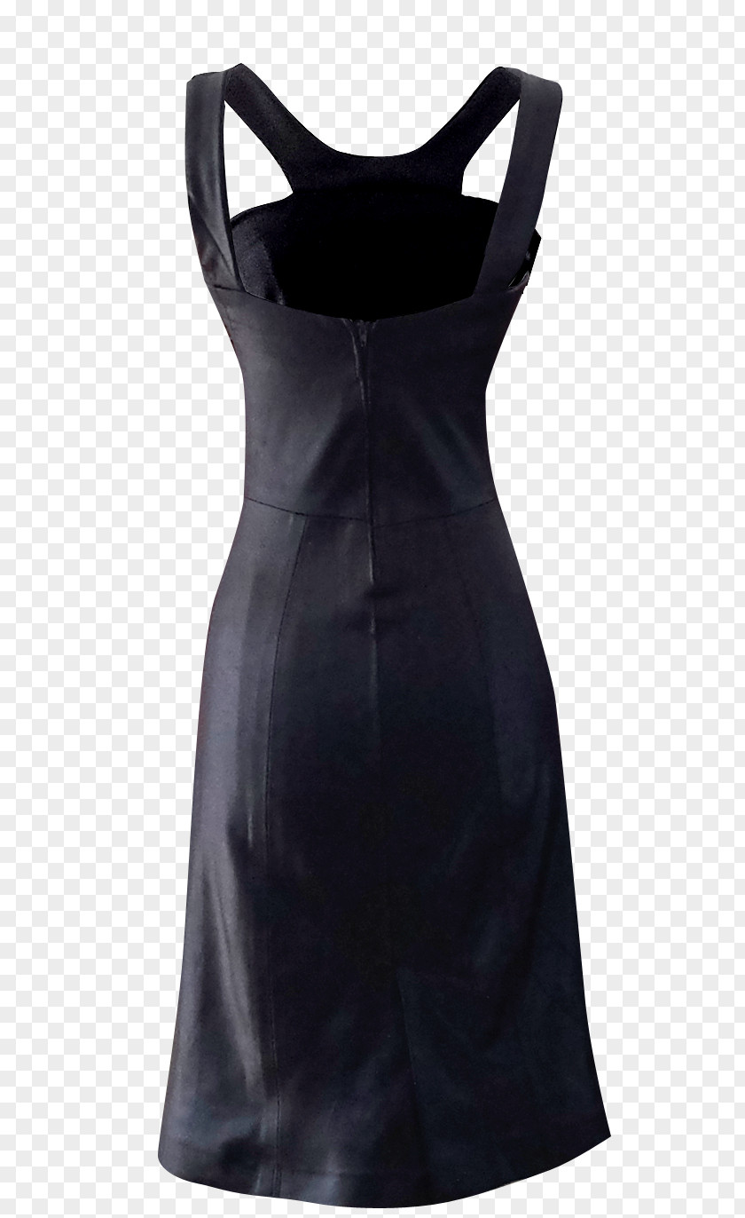 Satin Little Black Dress Neck M PNG