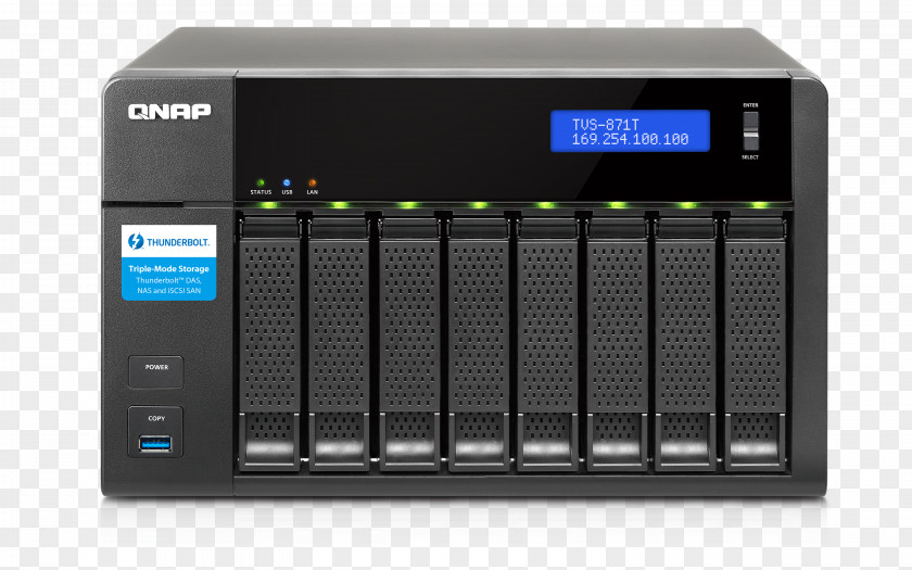 Storage Network Systems QNAP Systems, Inc. Thunderbolt Intel Core I7 ISCSI PNG