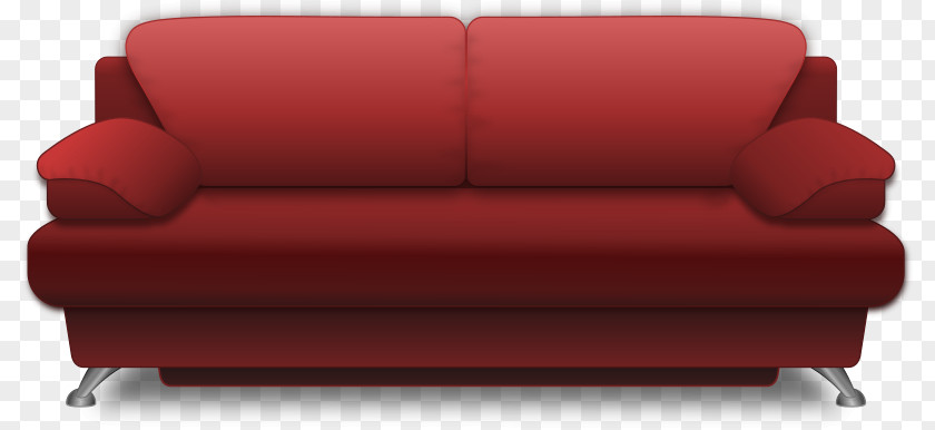 Table Couch Living Room Red Sofa Bed PNG
