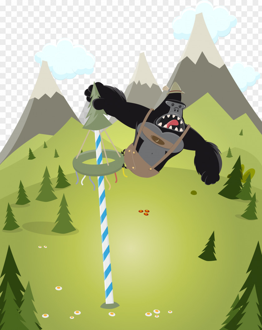 Vector Orangutan Gorilla Ape Stock Photography Illustration PNG