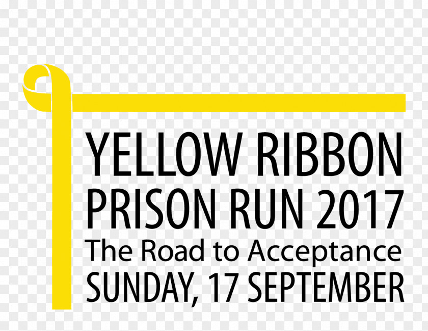 Yellow Ribbons Marathon Running Logo Brand Font PNG