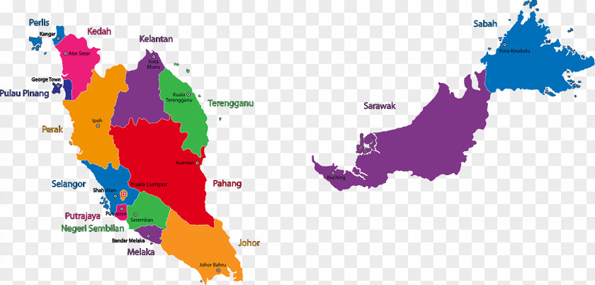 Asia Malaysia Vector Map Royalty-free PNG