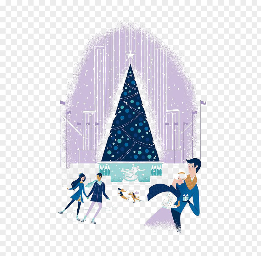 Cartoon Winter The Tiffany & Co. Christmas Advertising Campaign Illustration PNG