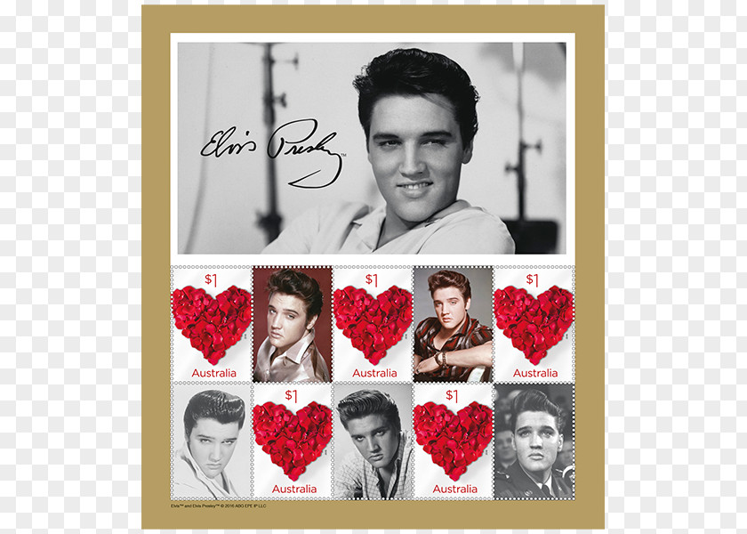 Collage Elvis Presley Poster Phonograph Record Album PNG