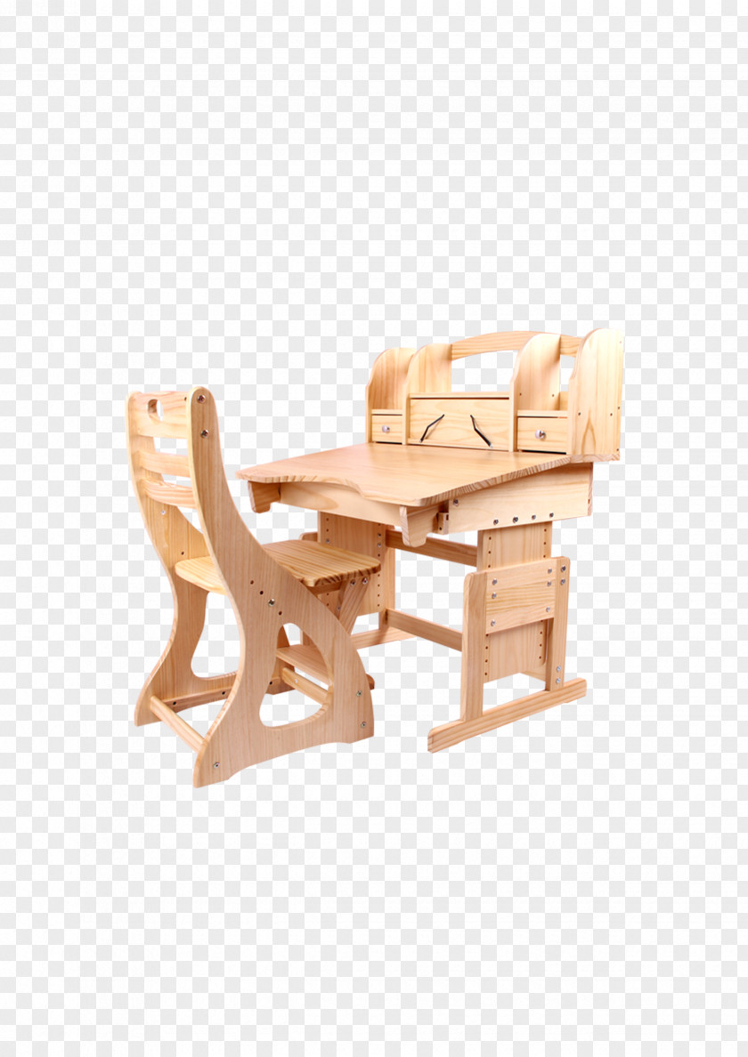 Wooden Learning Seat Table Chair Study PNG