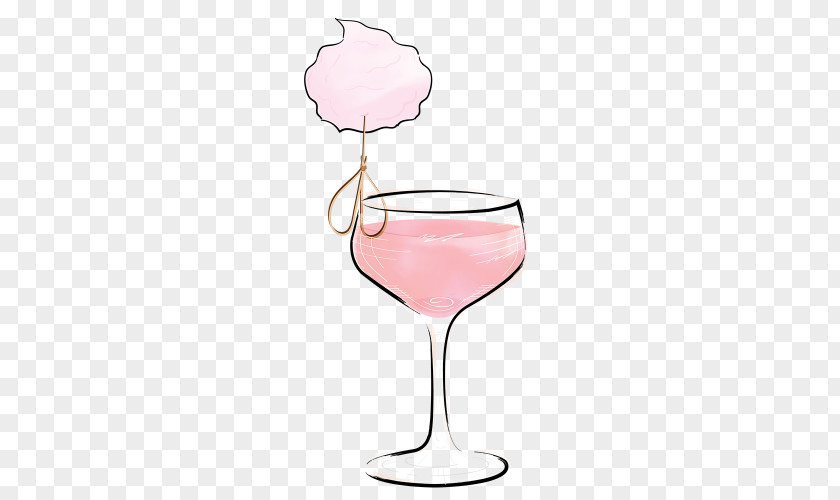 Cocktail Pink Lady Wine Glass Garnish Martini PNG