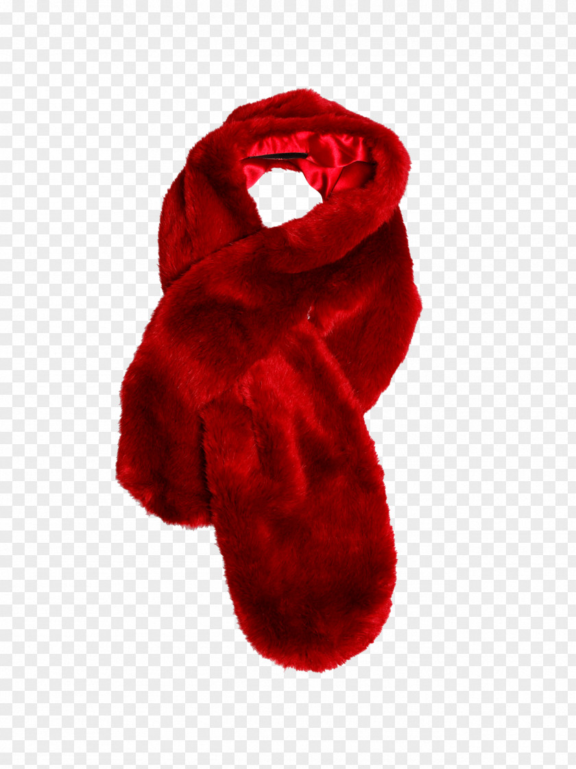 Fur Red Scarf Clothing Shawl Headscarf PNG