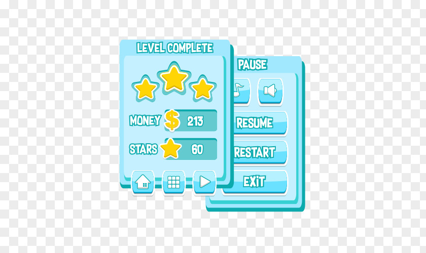 Game User Interface Pixel Art Concept PNG