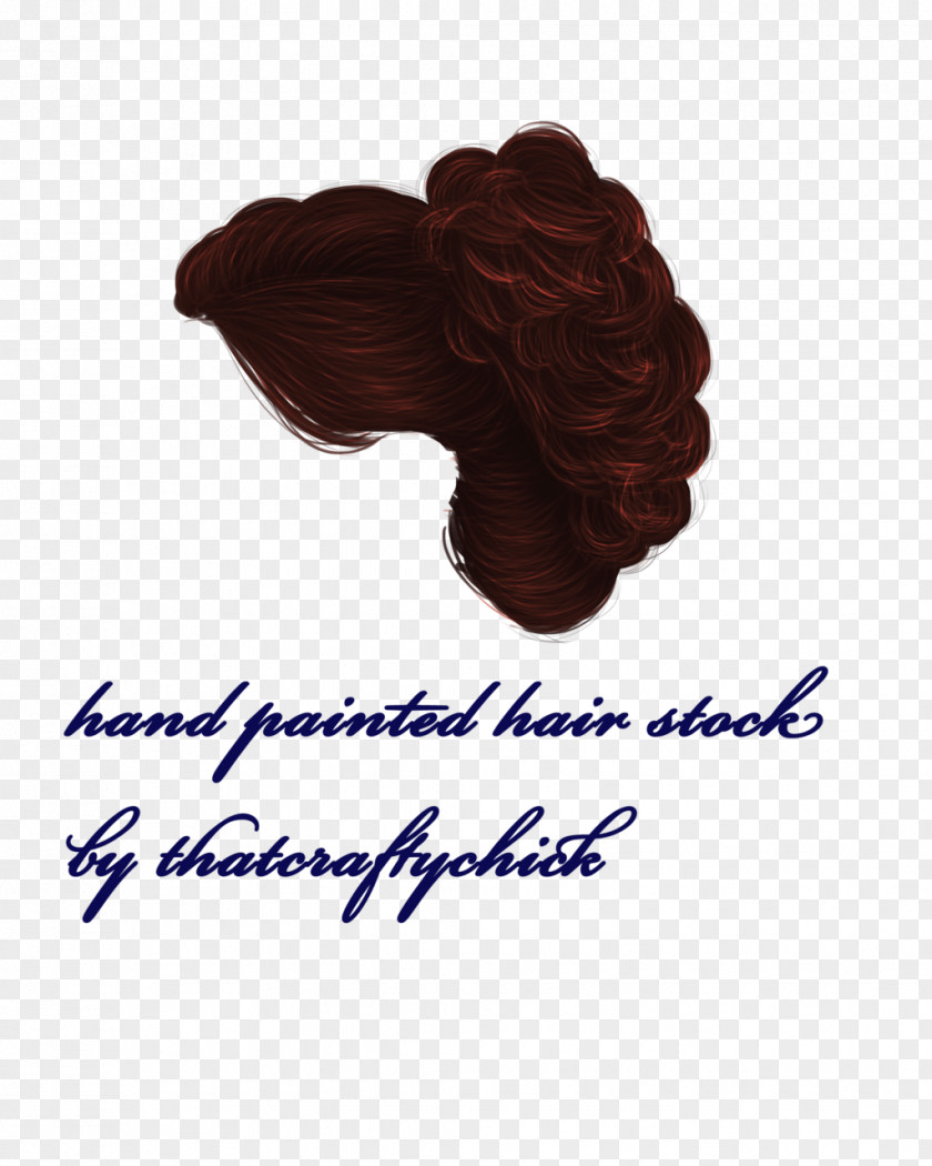 Hand Painted Maroon Font PNG