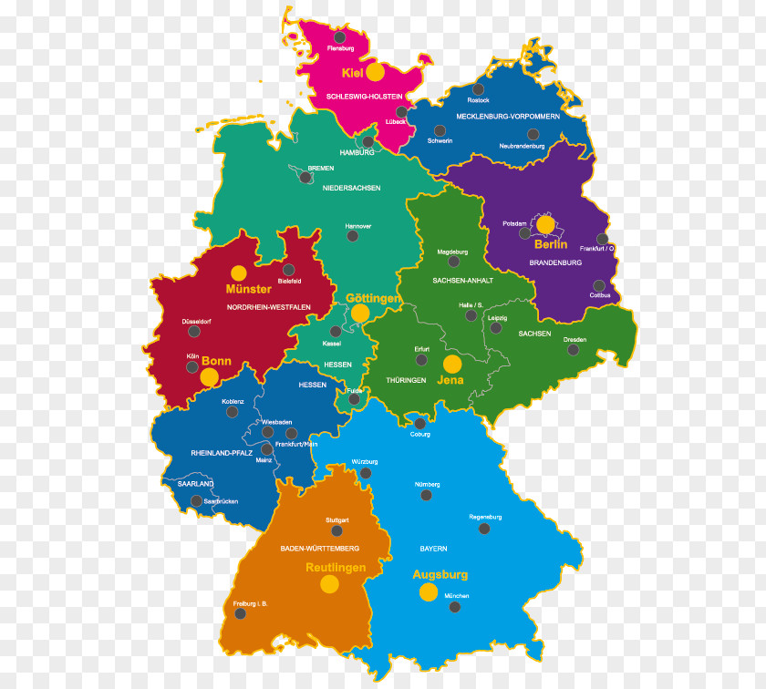 Map West Germany German Reunification European Union PNG