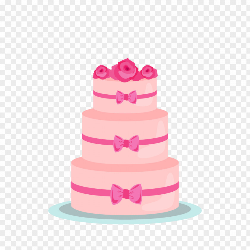 Vector Pink Cake Wedding Layer Cupcake Birthday PNG
