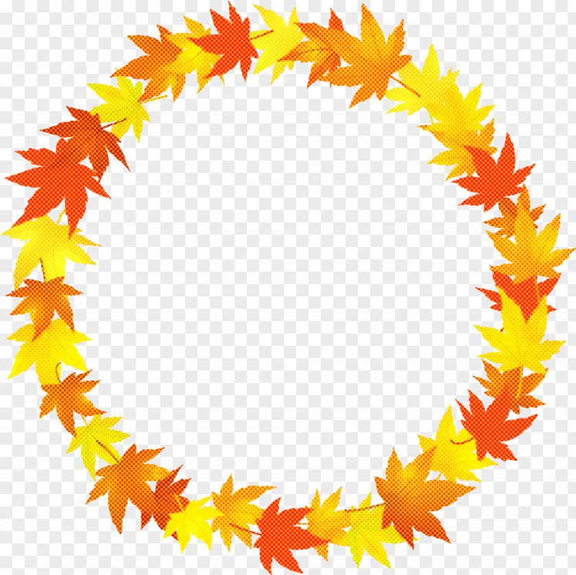 Autumn Leaf Wreath Leaves Thanksgiving PNG