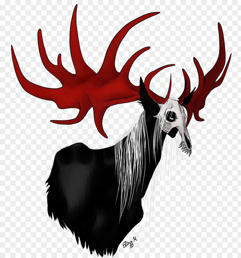 Reindeer Horse Illustration Mammal Demon PNG