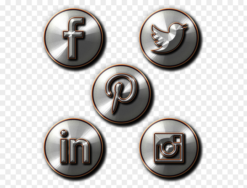 Steel Style Social Media Icon Set Clip Art Psd Button PNG