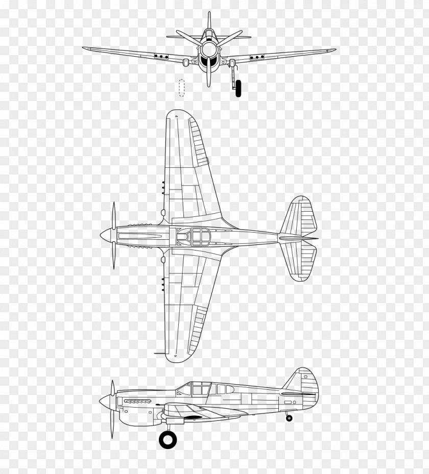 Airplane Curtiss P-40 Warhawk Fixed-wing Aircraft Cessna 172 PNG