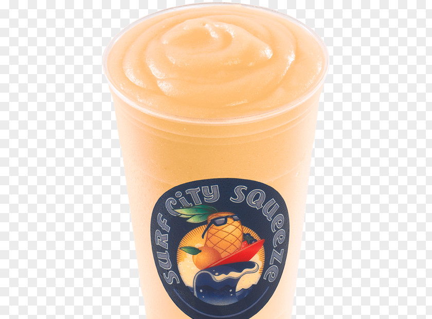 Banana In Coconut Milk Orange Drink Smoothie Milkshake Juice Slush PNG