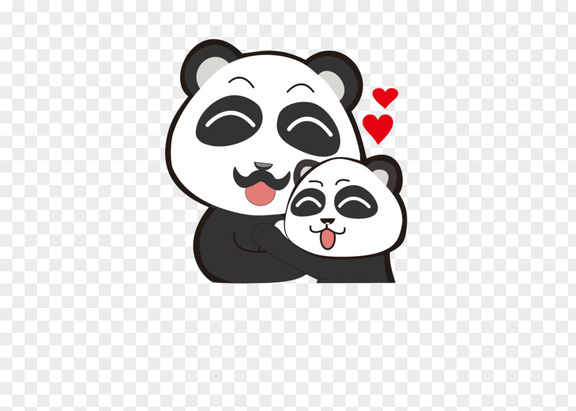 Parental Panda Giant Cartoon Bear PNG