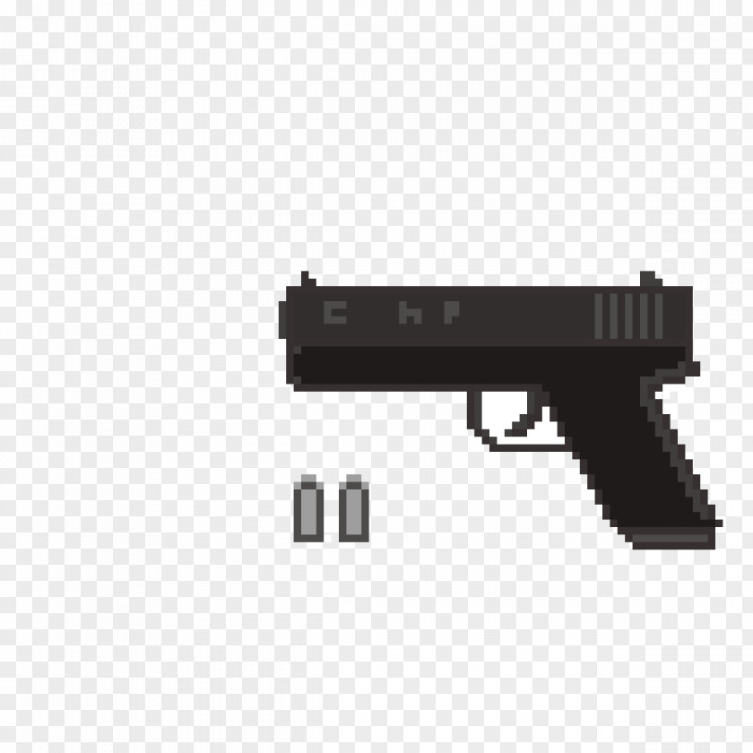 Pixel Art Gun Trigger Pistol Firearm Airsoft Guns Weapon PNG