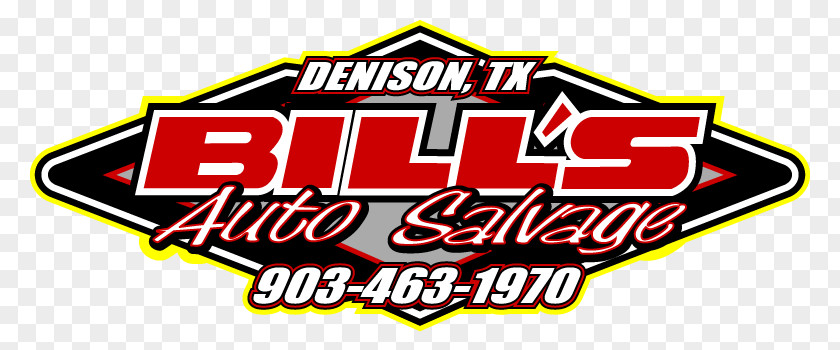 Car Bill's Auto Salvage Denison Wrecking Yard Logo PNG