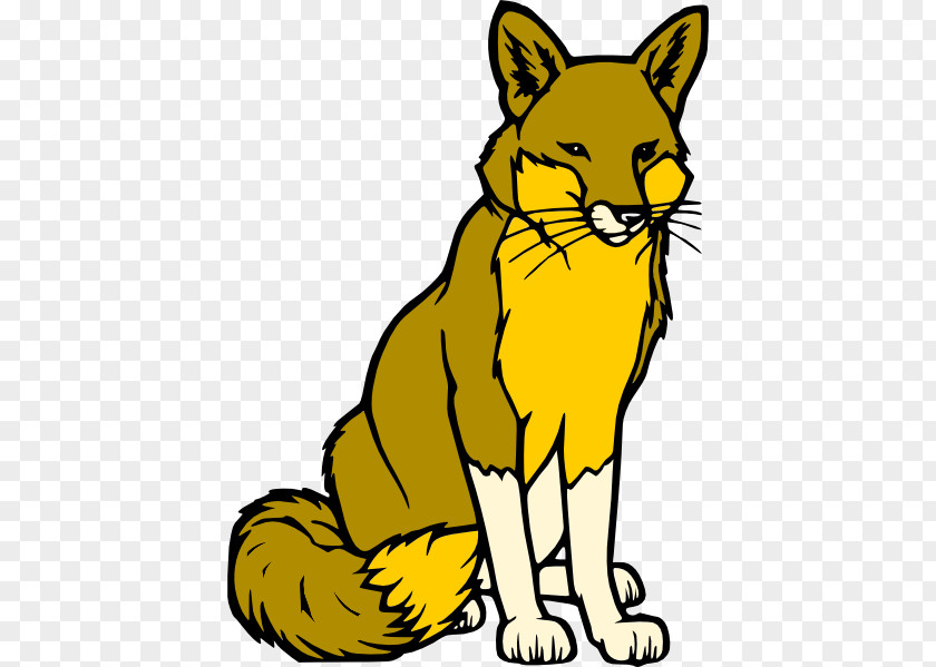 Fox Images Free Red Coloring Book Clip Art PNG