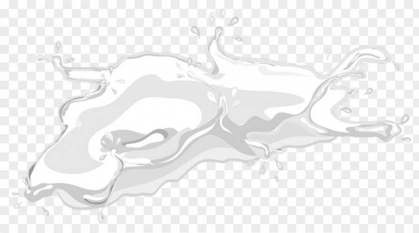 Cartoon Milk Ripple Drawing PNG