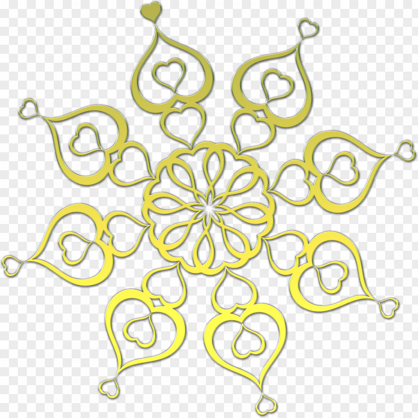 Snowflakes Body Jewellery Circle Yellow Area Symmetry PNG