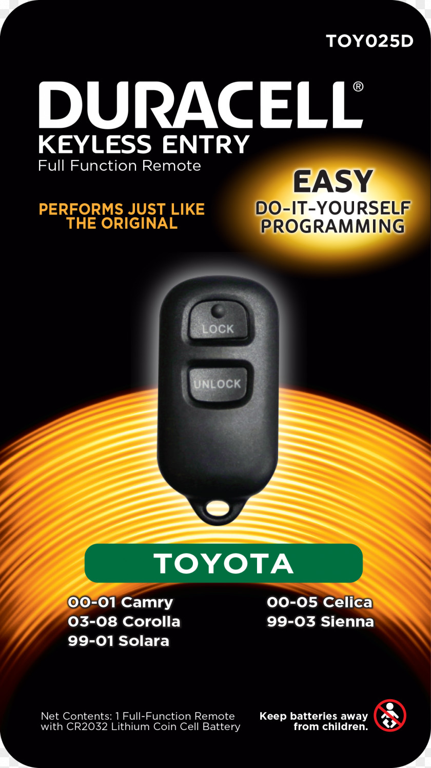 Car Remote Keyless System Chevrolet Duracell PNG