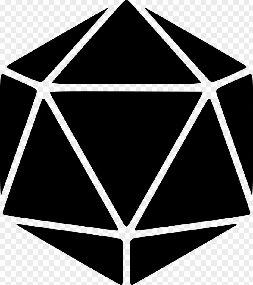 Dice Dungeons & Dragons D20 System Regular Icosahedron Vector Graphics PNG
