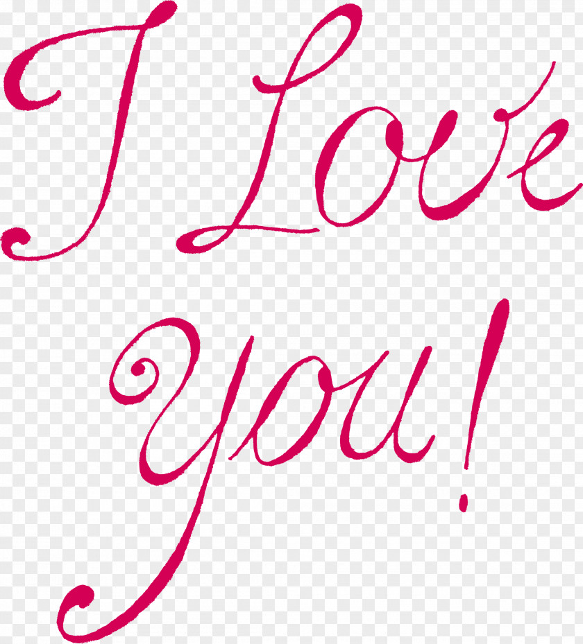 I Love You Calligraphy Clip Art PNG