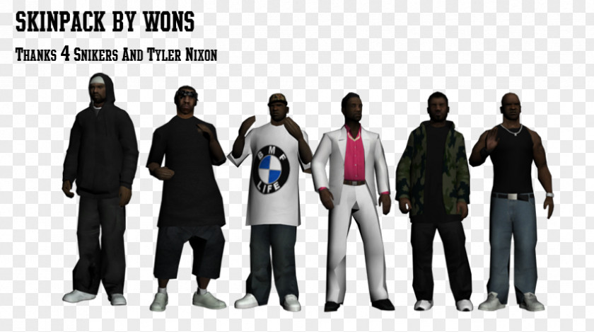 Man Black Skin Grand Theft Auto: San Andreas Multiplayer Vice City Mafia Family PNG