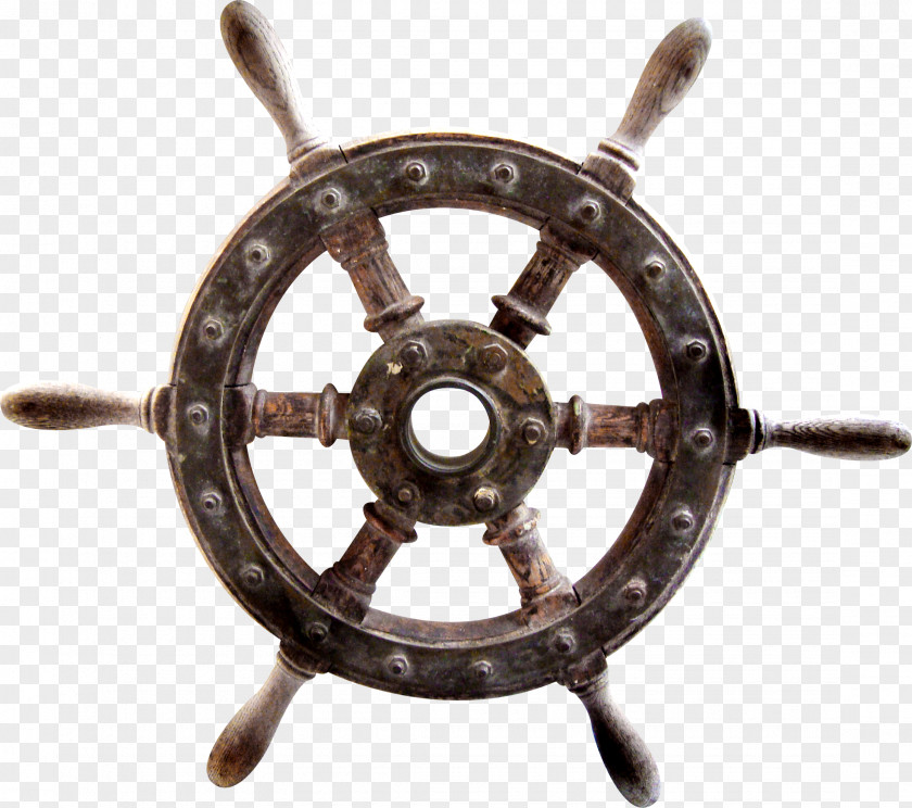 Anchor Ship's Wheel Sailboat PNG