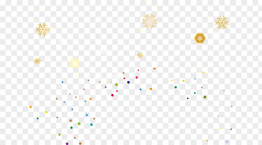 Beautiful Snowflake Dots Yellow Angle Pattern PNG
