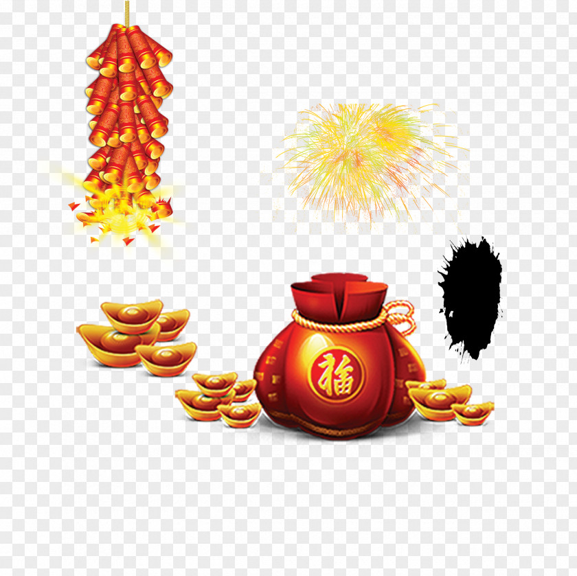 Chinese New Year Festive Material Gold Download Clip Art PNG