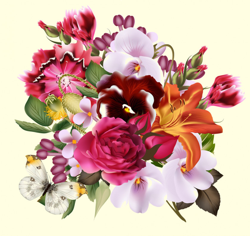 Floral Bouquets Design Flower Bouquet Birthday Mother PNG
