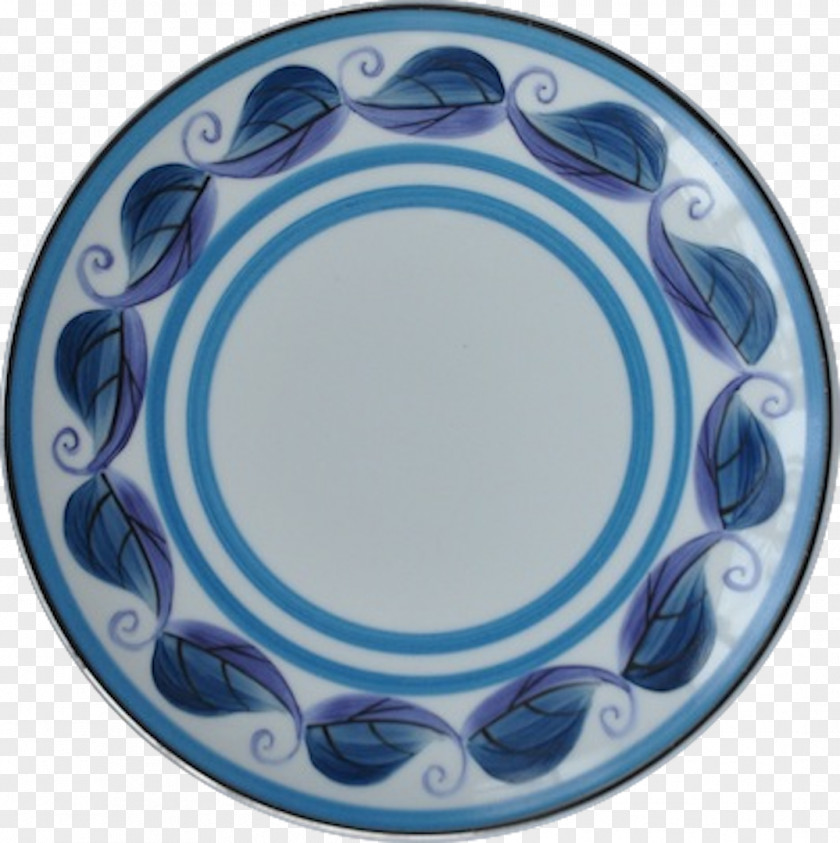 Plate Ceramic Blue And White Pottery Platter Circle PNG