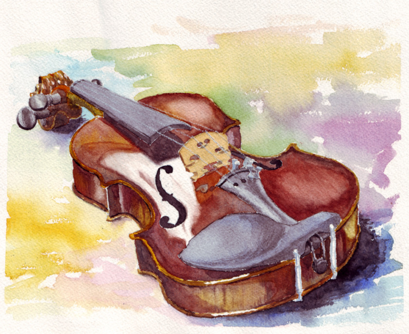 Violin Watercolor! Watercolor Painting Cello PNG