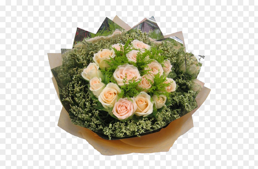 Bouquet Of Pale Pink Roses Rose Green Flower PNG