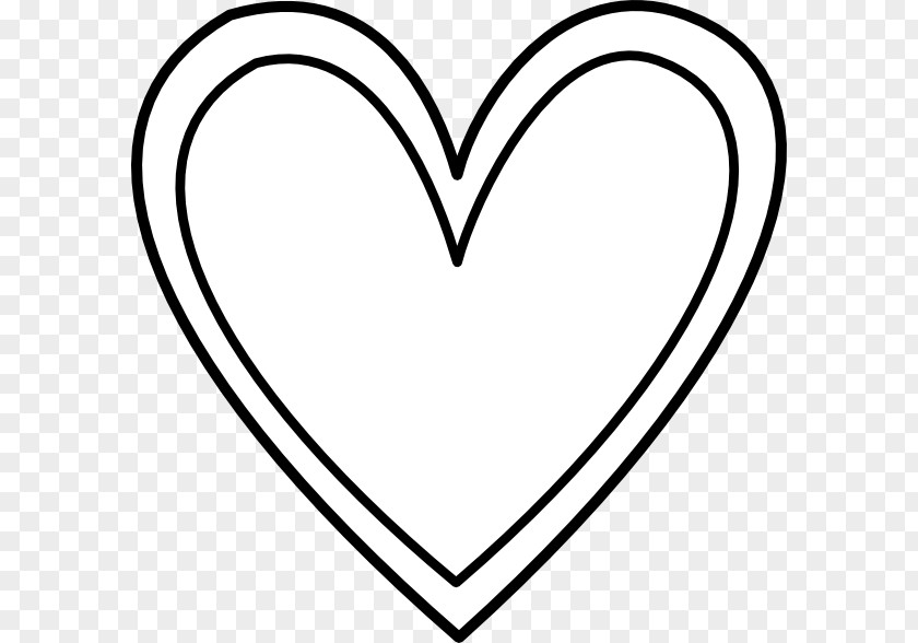 Heart Black And White Clip Art PNG