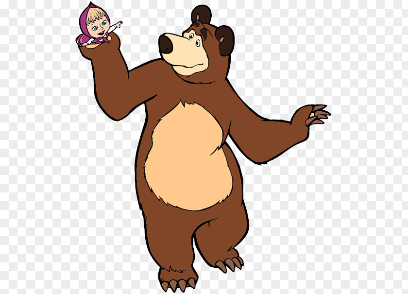 Masha And The Bear Cartoon Clip Art PNG
