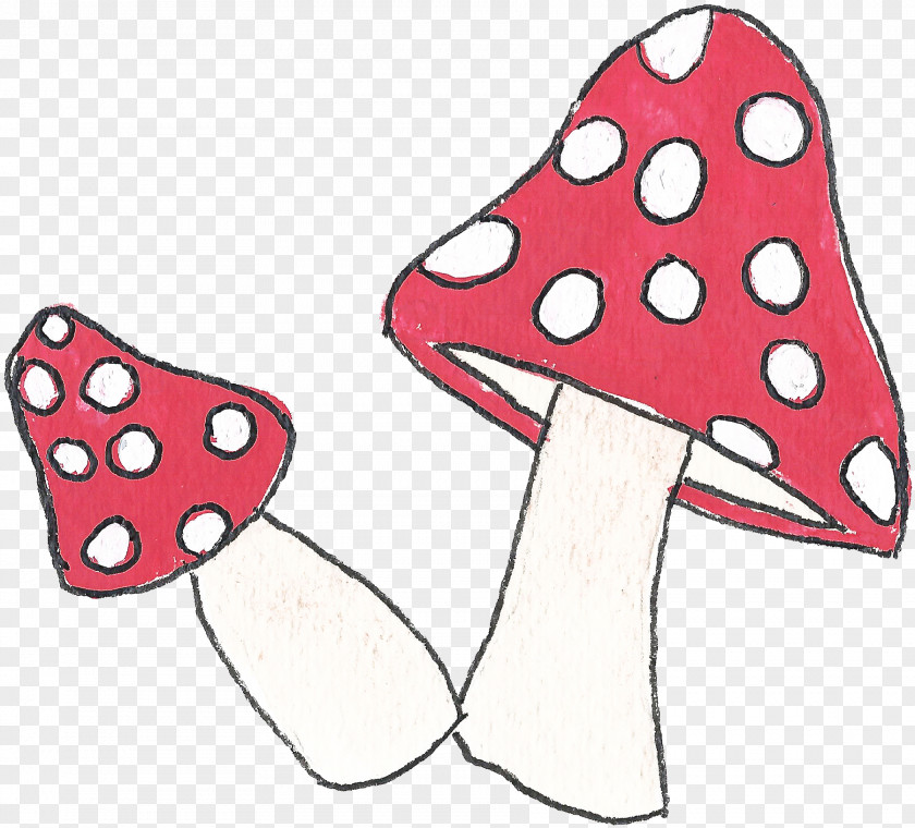 Red Pink Mushroom Pattern PNG
