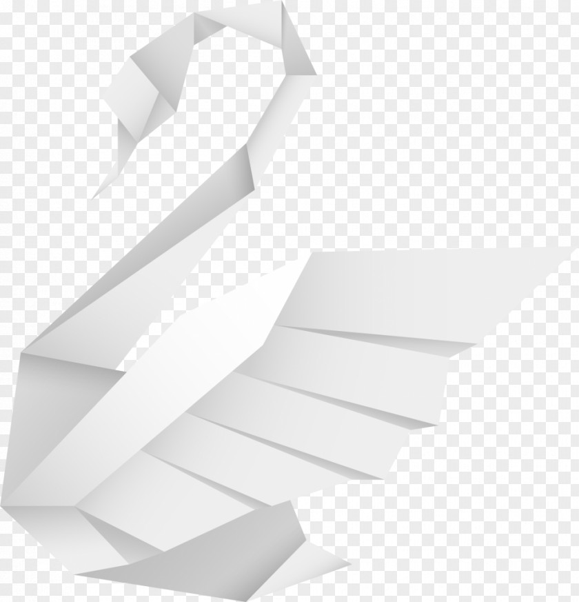 Swan Cygnini Paper White Origami PNG