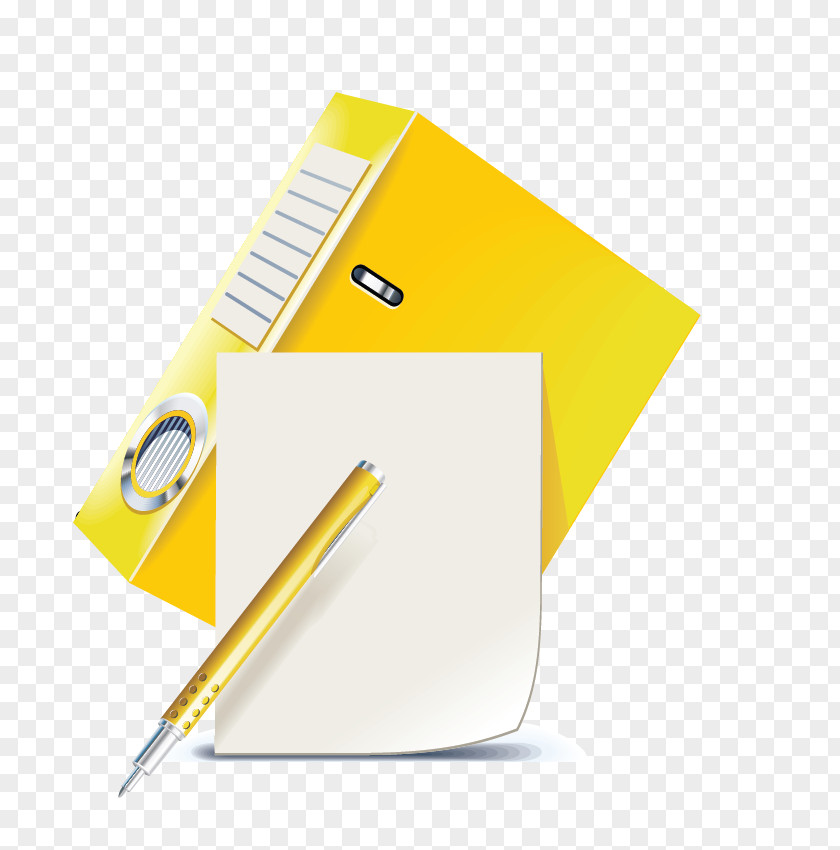 Vector Folder Pen Paper Directory File PNG