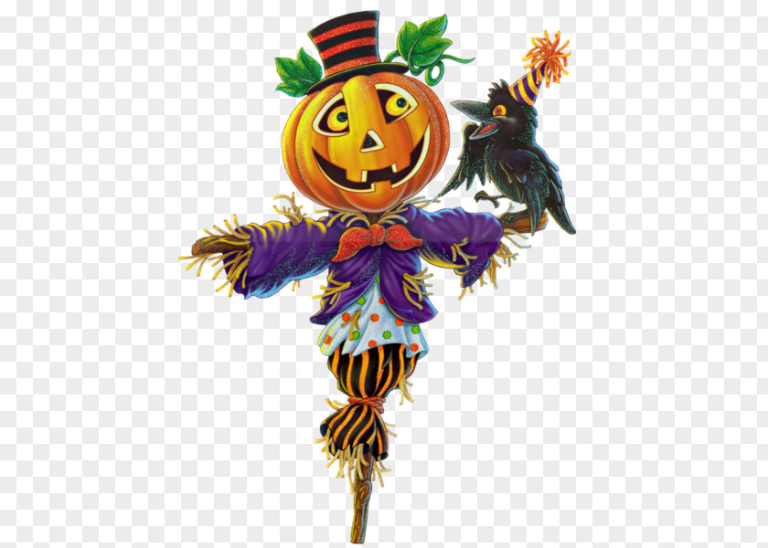 Pumpkin Head Scarecrow Halloween Clip Art PNG