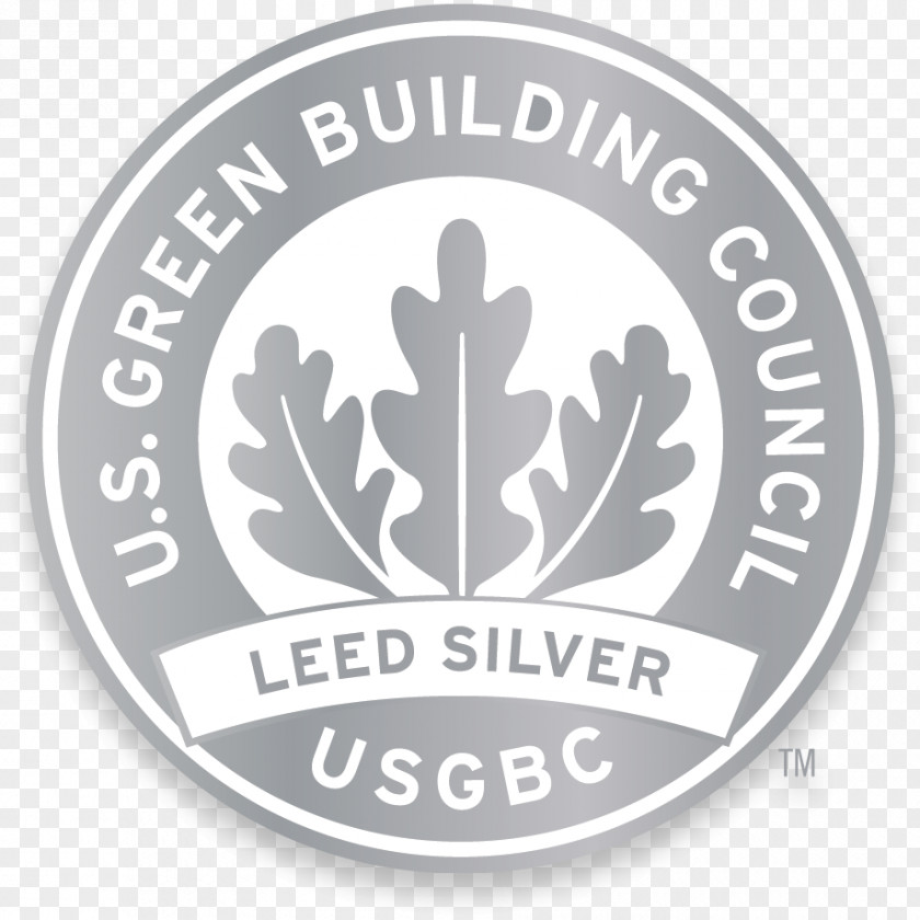 Silver Logo Leadership In Energy And Environmental Design Green Building Construction Certification PNG